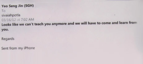 Dr Yeo Seng Jin in Guntur, Andhra Pradesh